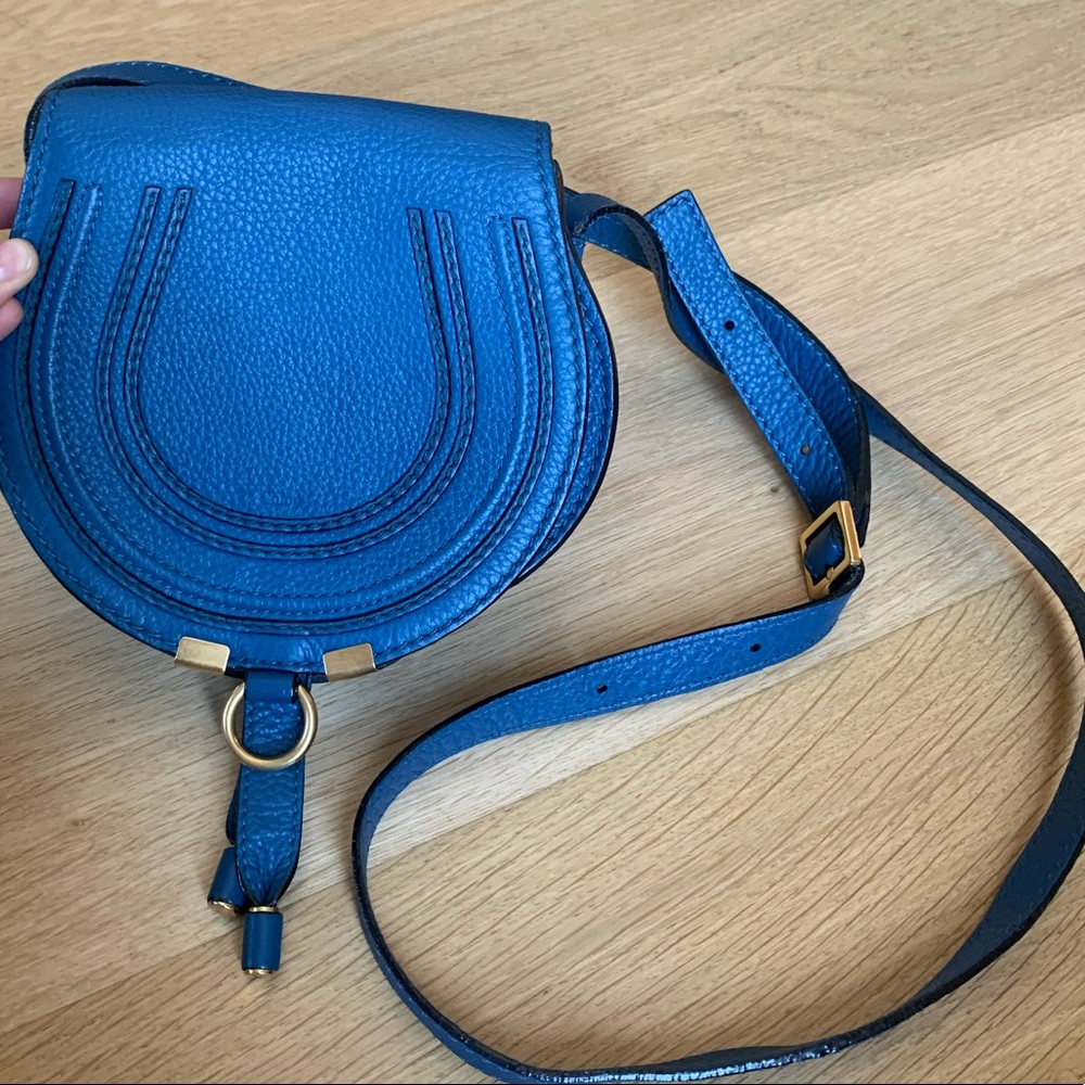 Chloe mini blue bag tassel classic